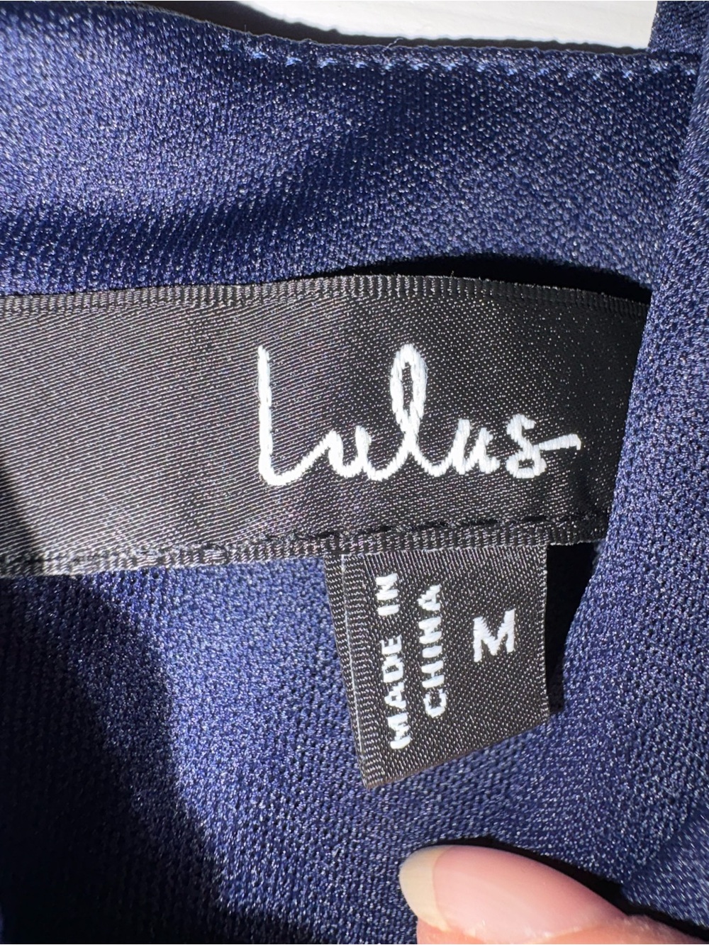 Lulu's Navy Ruched Spaghetti-Strap Maxi Gown - Picture 8 of 9
